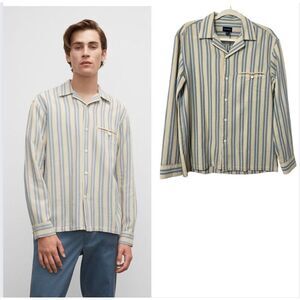 Club Monaco New !! Striped Long-Sleeve Button-Down Shirt Small Men’s